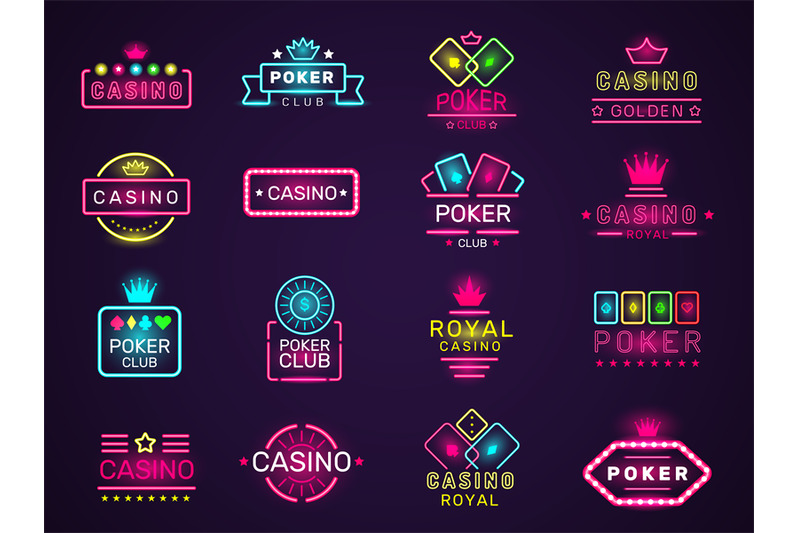 casino-neon-badges-poker-club-game-logo-colored-lighting-vegas-style