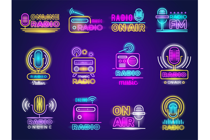 radio-neon-broadcasting-glow-effect-colored-logo-music-show-studio-em