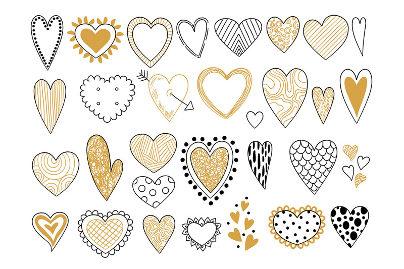 heart-sketch-love-symbols-valentine-day-elements-graphic-shapes-doodl