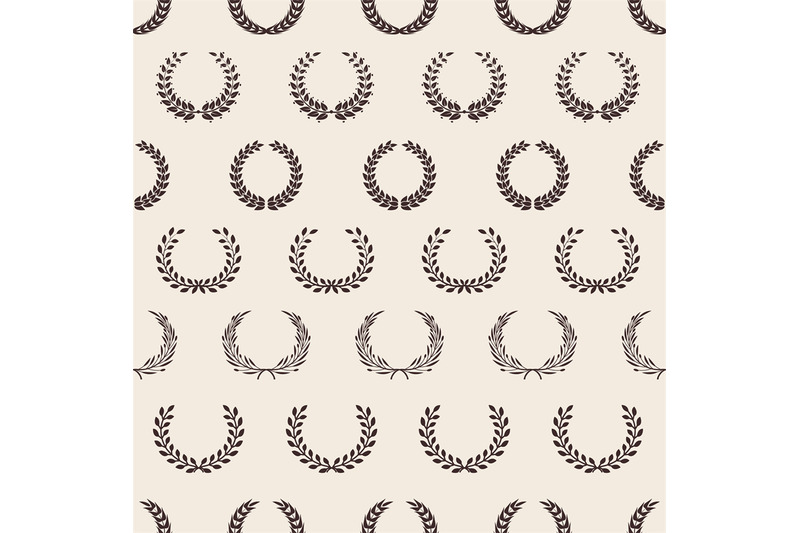 vintage-wreath-pattern-greek-laurel-awards-seamless-texture-vector