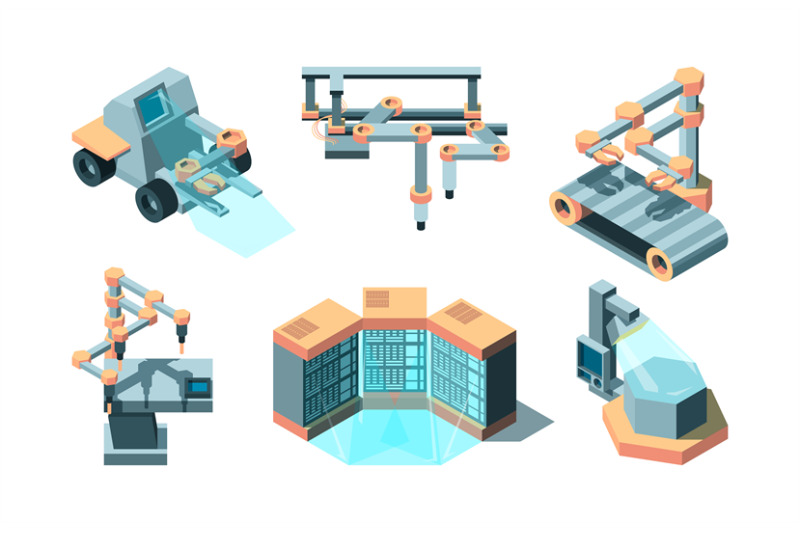 smart-industry-isometric-machine-future-robotic-technologies-computin