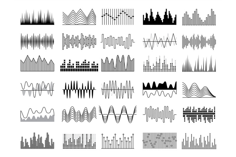 audio-waves-voice-sound-music-shapes-vector-abstract-collection