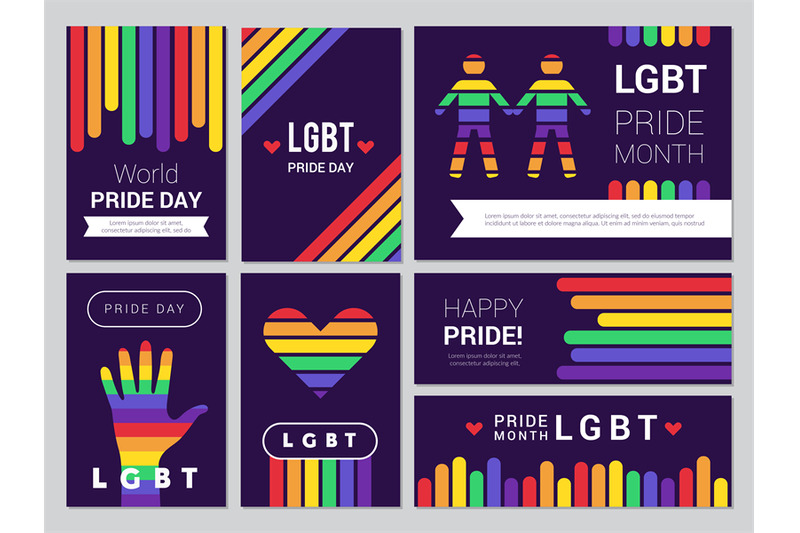 supportive-lgbt-set-colored-rainbow-banners-for-lgbt-peoples-events-v