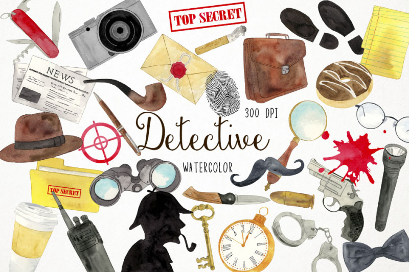 watercolor-detective-clipart-secret-agent-clipart