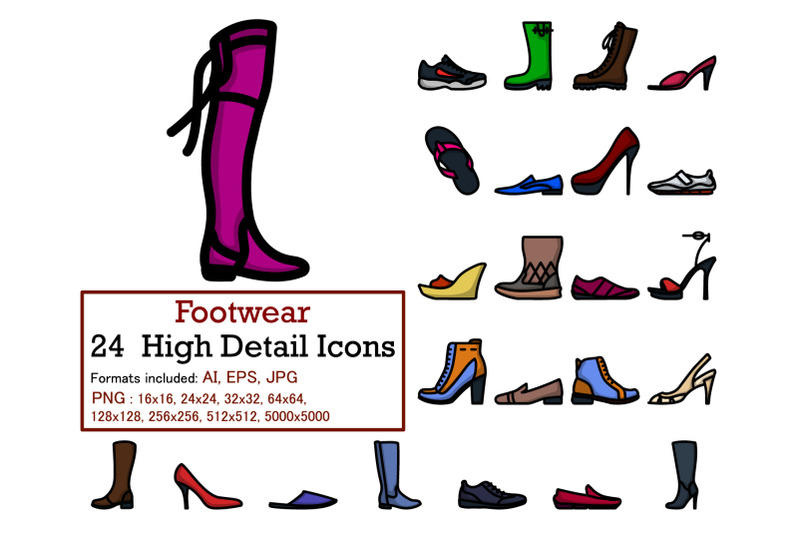 footwear-icon-set