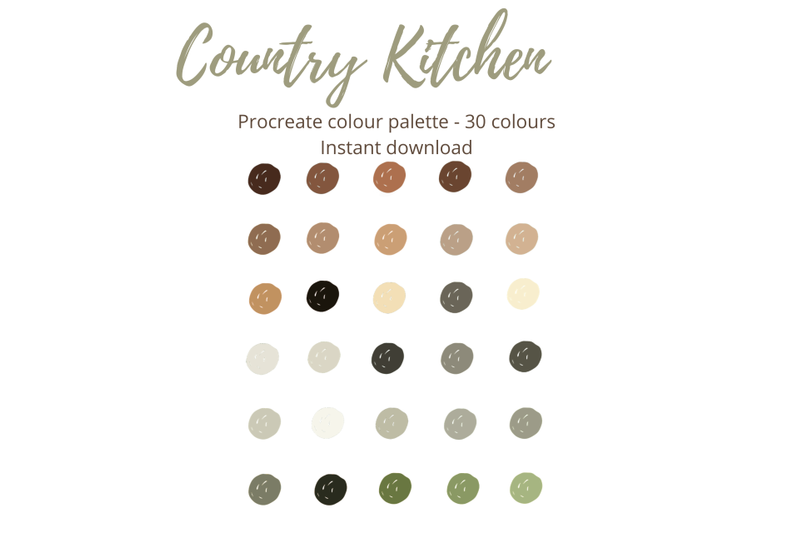country-kitchen-procreate-palette-x-30-colours