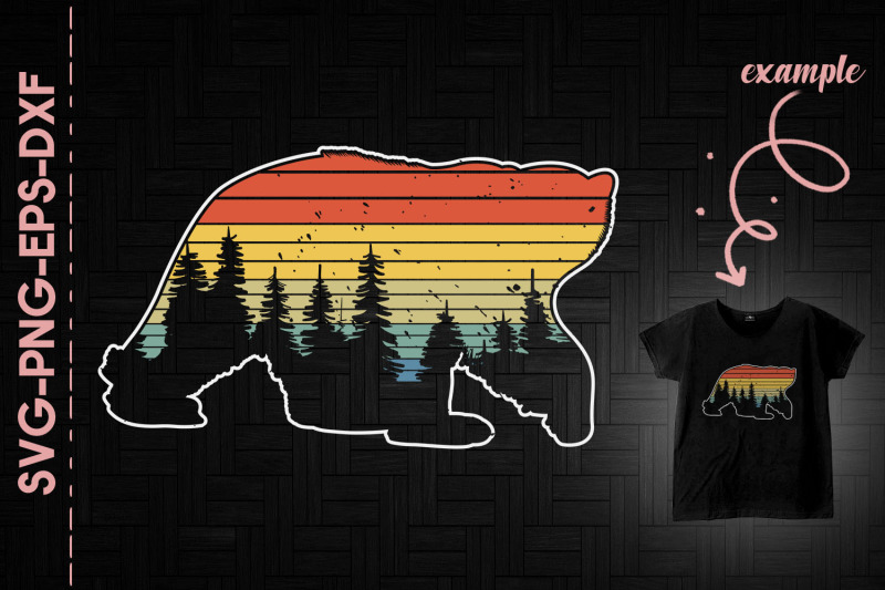 retro-background-bear-nature-moutain