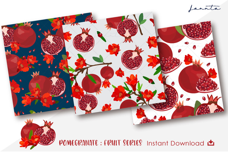 pomegranate-fruit-seamless-pattern-background