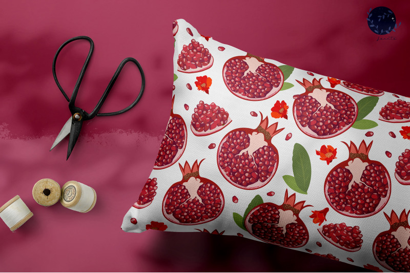 pomegranate-fruit-seamless-pattern-background