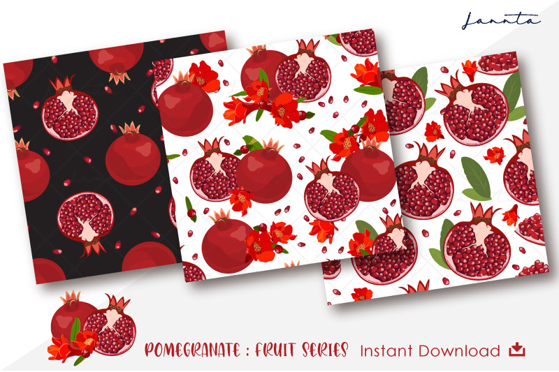 pomegranate-fruit-seamless-pattern-background