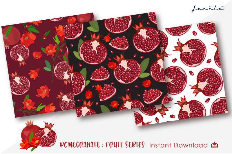 pomegranate-fruit-seamless-pattern-background