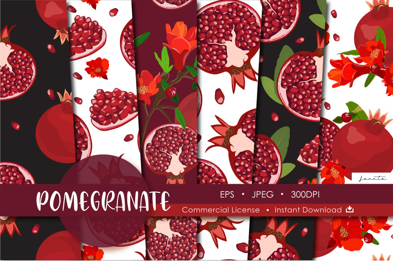 pomegranate-fruit-seamless-pattern-background