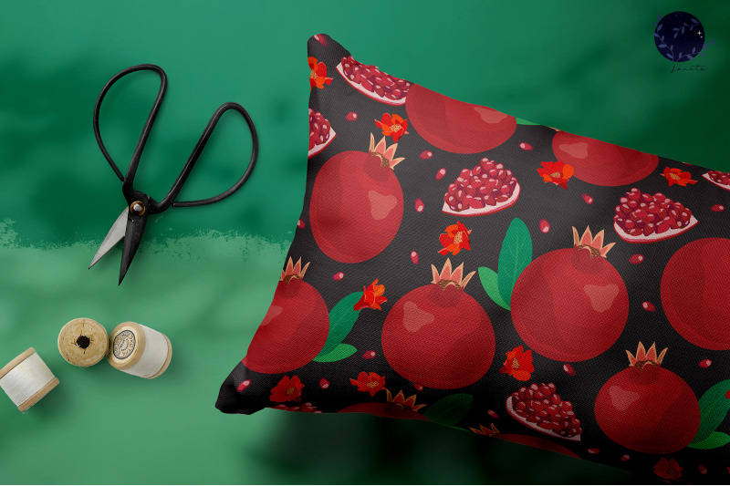 pomegranate-fruit-seamless-pattern-background