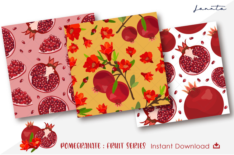 pomegranate-fruit-seamless-pattern-background