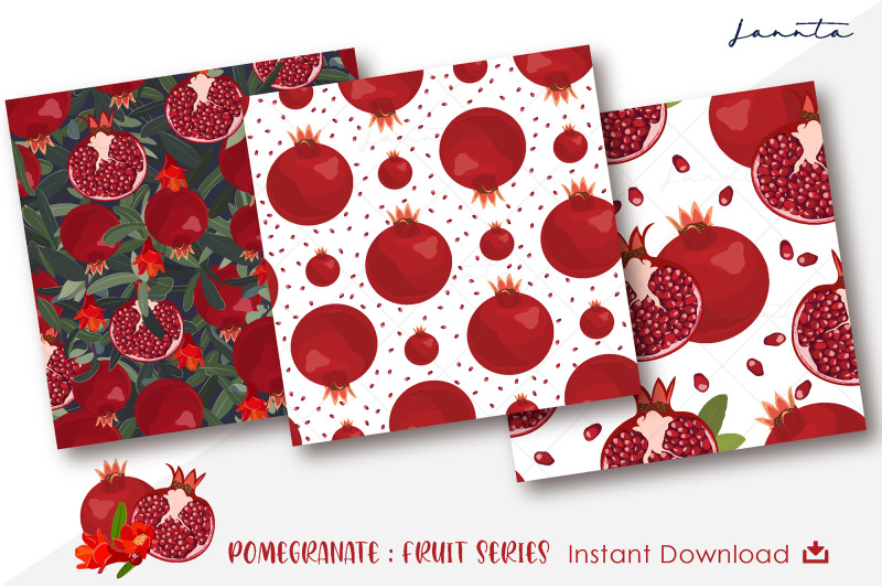 pomegranate-fruit-seamless-pattern-background