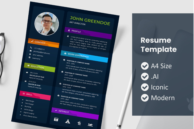dark-colorful-resume-template