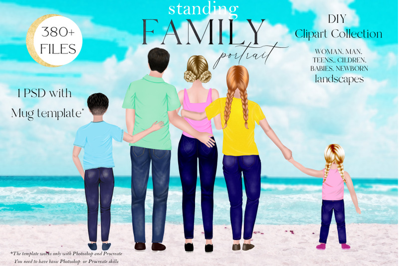 family-clipart-diy-standing-family-portrait-custom-family-portrait