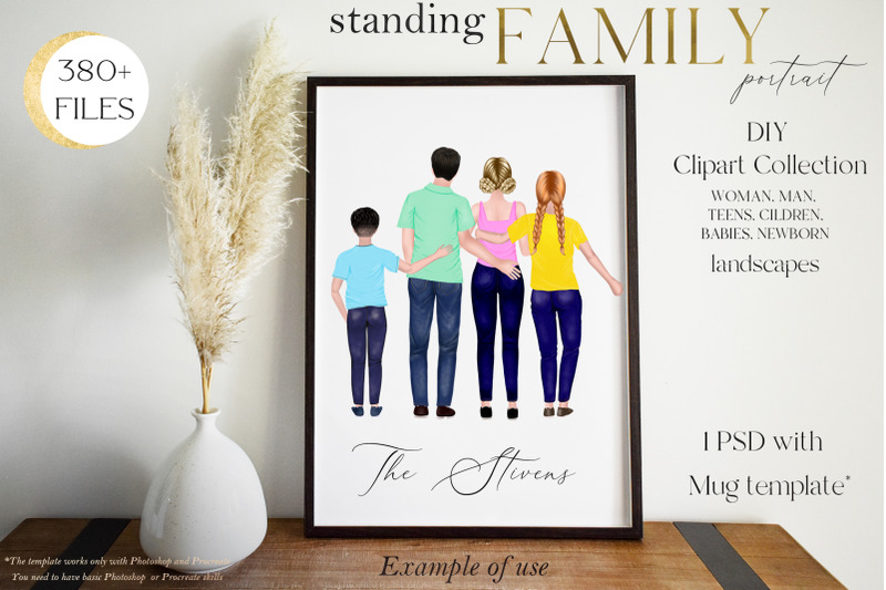 family-clipart-diy-standing-family-portrait-custom-family-portrait