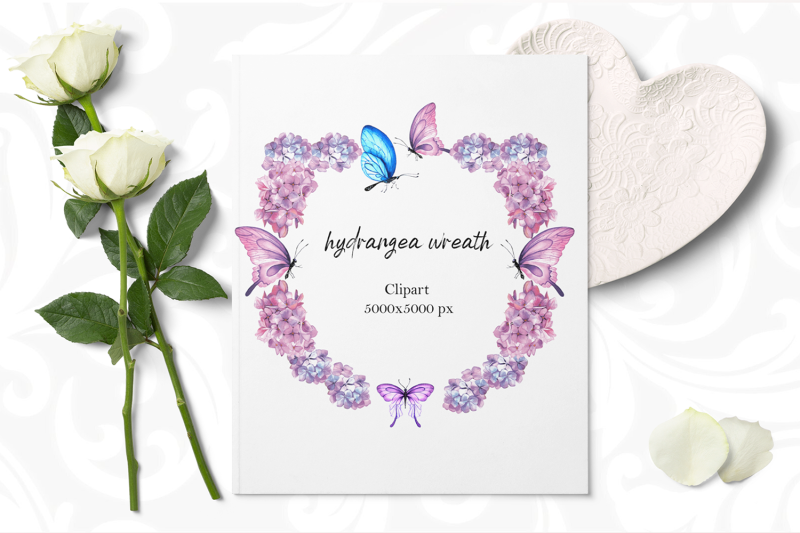 clipart-hydrangea-and-butterfly-watercolor-wreath