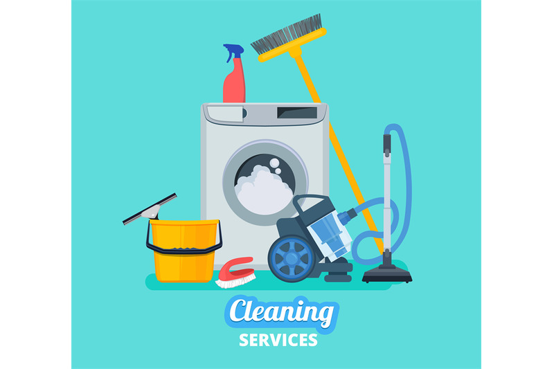 cleaning-service-household-items-kitchen-spray-bucket-vacuum-cleaner