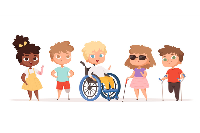 disability-kids-children-in-wheelchair-unhealthy-people-handicapped-v