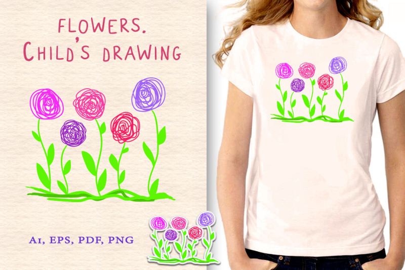 children-039-s-drawing-flowers
