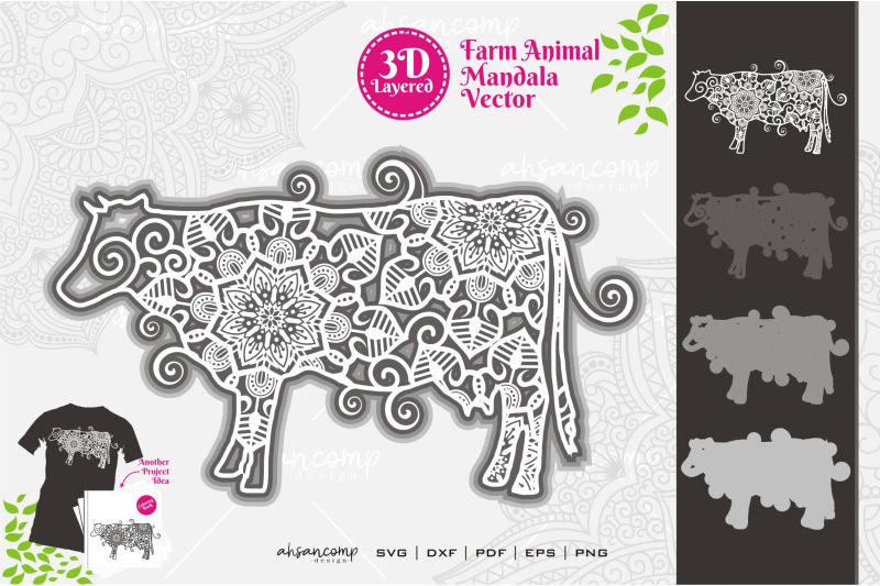 farm-animal-mandala-svg-3d-layered-12