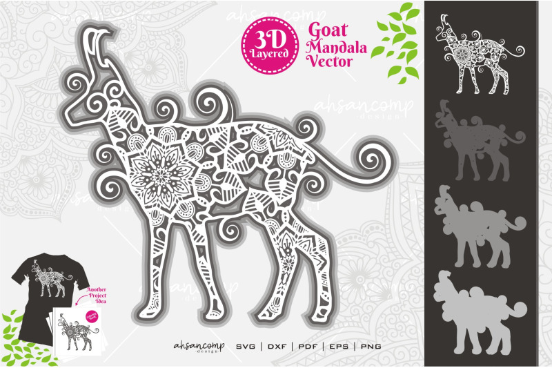goat-mandala-vector-svg-3d-layered-10