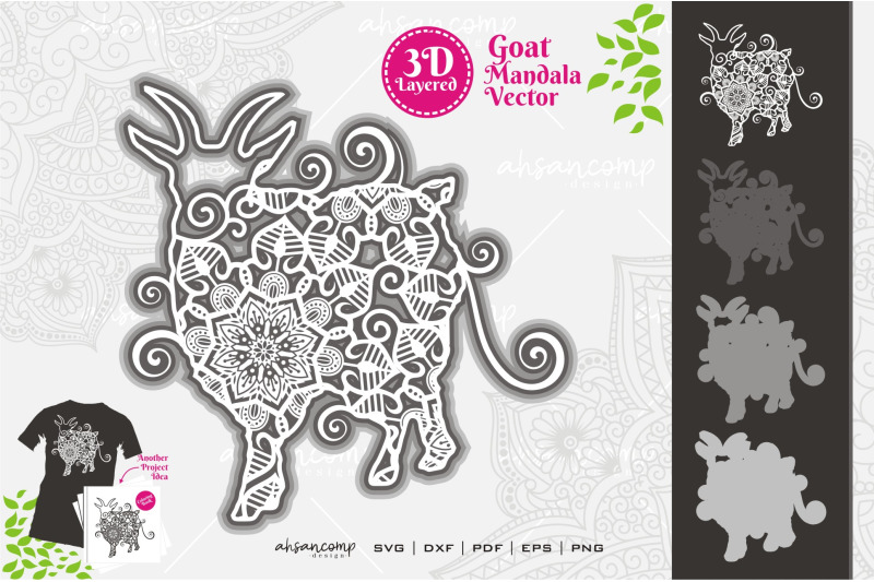 goat-mandala-vector-svg-3d-layered-11