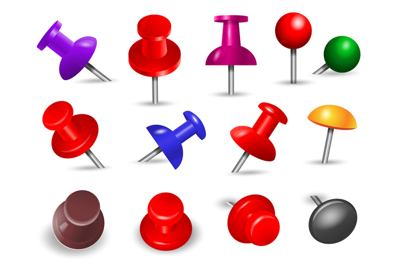 red-thumbtack-office-supplies-for-paper-note-push-and-attachments-obj