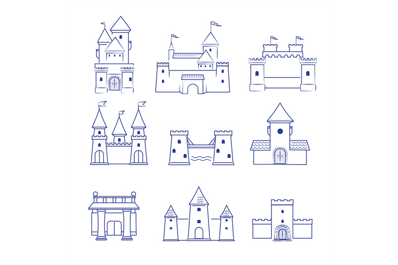 castles-medieval-old-buildings-ancient-old-tower-architecture-vector