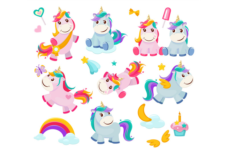 cartoon-unicorn-cute-funny-fairytale-characters-magic-pony-happy-anim