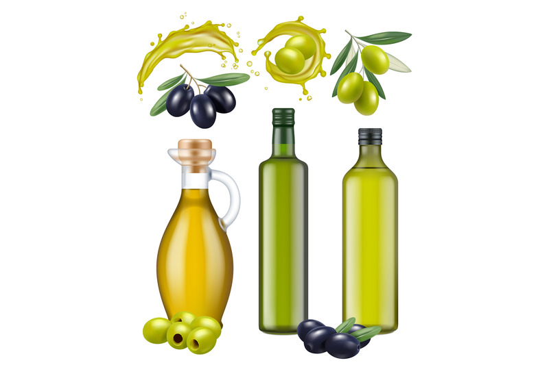 olive-bottles-oil-glass-package-healthy-natural-products-for-cooking