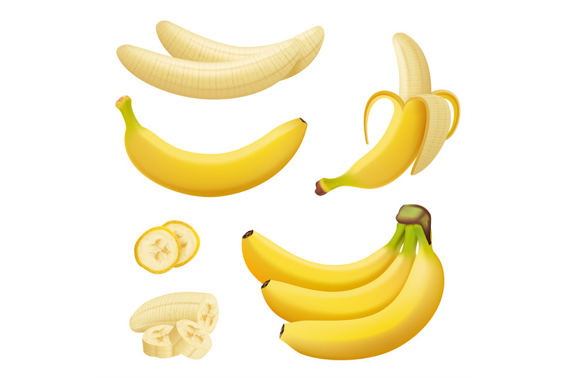 banana-fruits-exotic-desserts-natural-tropical-plants-vector-healthy