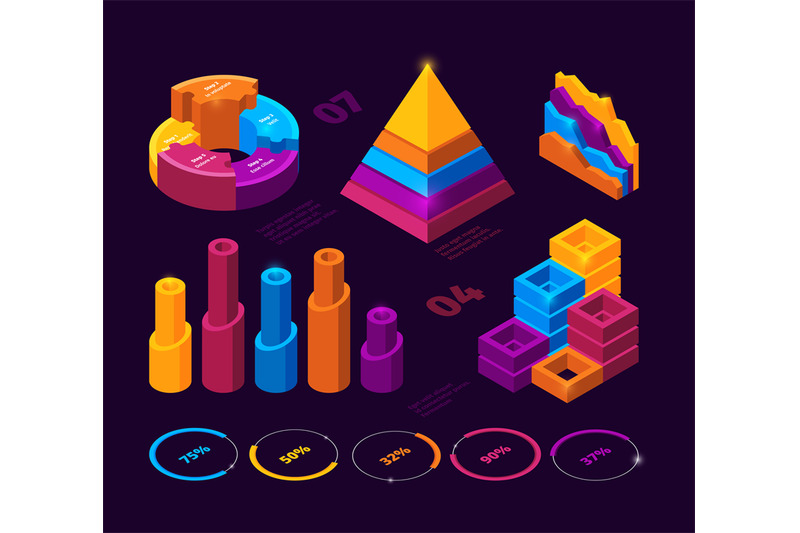 futuristic-infographic-charts-diagrams-statistics-bars-vector-busines