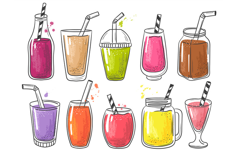 summer-smoothie-fruits-cold-healthy-drinks-vitamin-juice-vector-shake