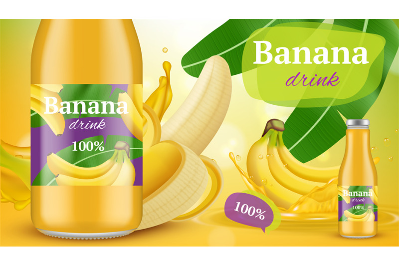 banana-poster-promotional-advertising-placard-of-exotic-tropical-juic