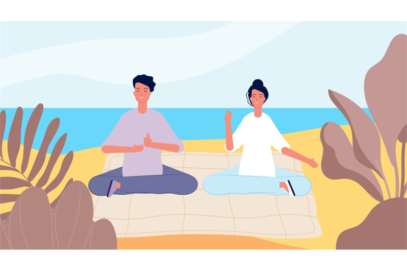 meditation-on-beach-man-woman-morning-relax-mind-restart-summer-vac