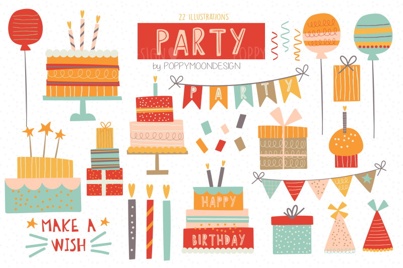 party-clipart-set