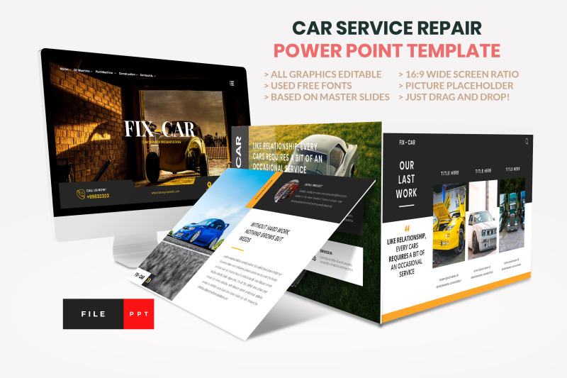 car-repair-service-power-point-template