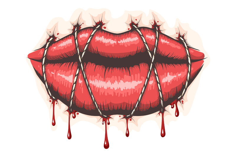 stitched-lips-colorful-tattoo-illustration