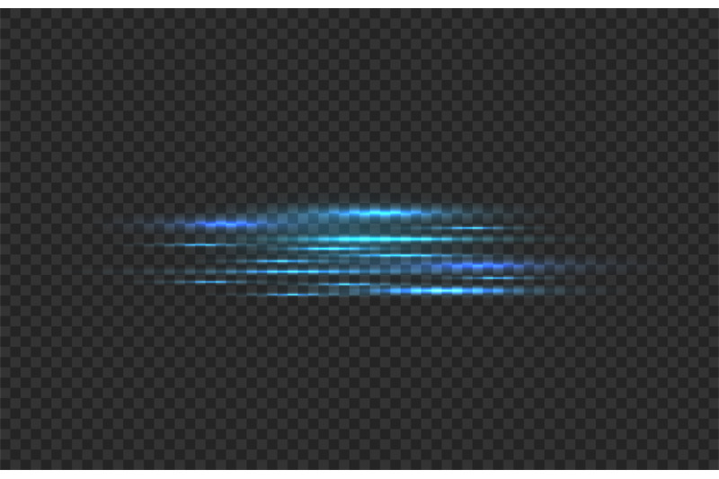 car-fast-motion-trail-effect-realistic-horizontal-blue-neon-linear-gl