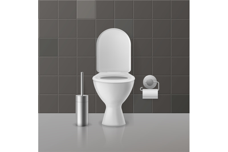 realistic-bathroom-interior-enamel-toilet-bowl-steel-holder-for-roll