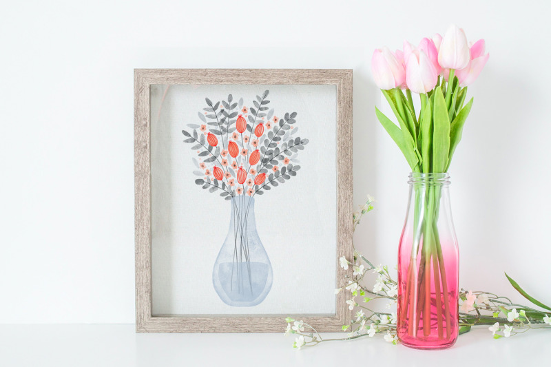 watercolor-clipart-and-seamless-digital-paper-vase-clipart
