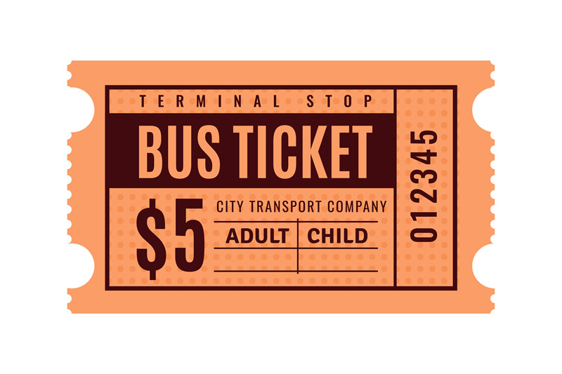 vintage-bus-ticket-paper-coupon-public-transport-pass-paper-with-sep