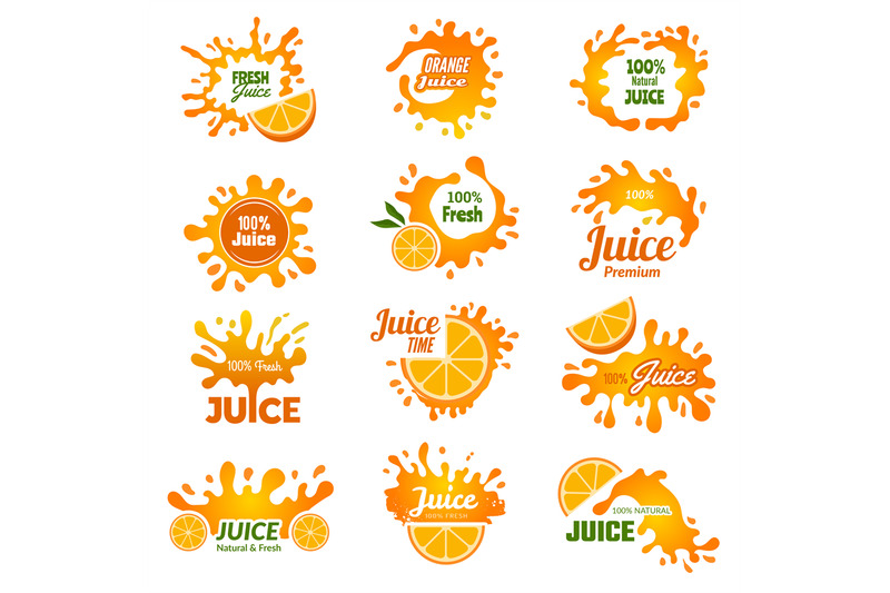 juice-logo-orange-ink-drop-splashes-advertising-promo-badges-for-drin