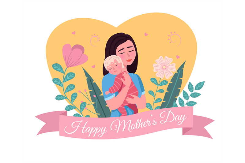 happy-mother-day-cartoon-postcard-loving-mom-holding-child-woman-hu