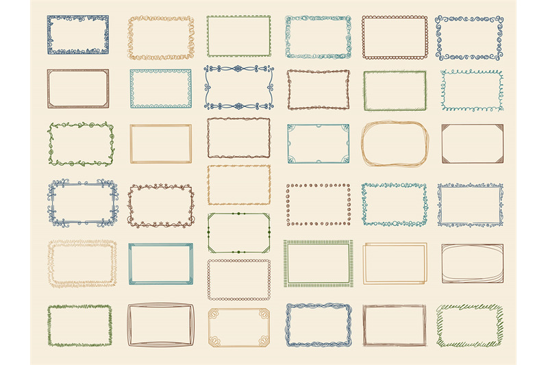 sketch-frames-album-doodle-dividers-and-stylized-square-shapes-scribb