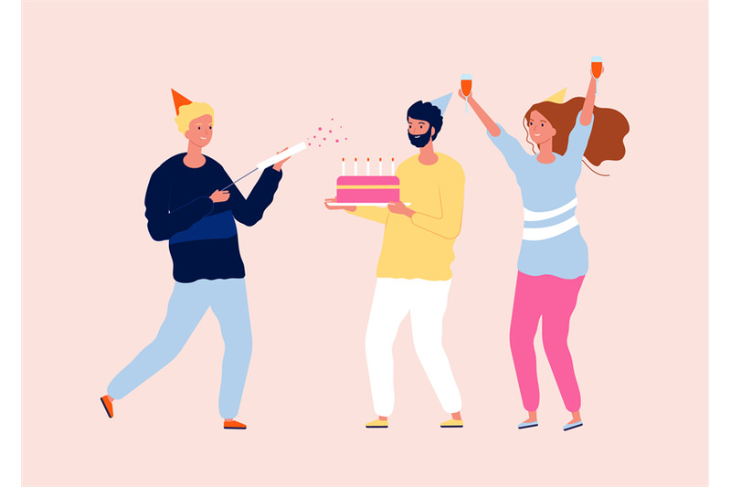 happy-friends-celebrating-party-birthday-cake-wine-and-confetti-fri