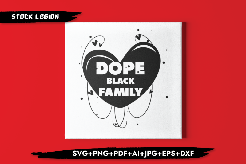 dope-black-family-heart-svg